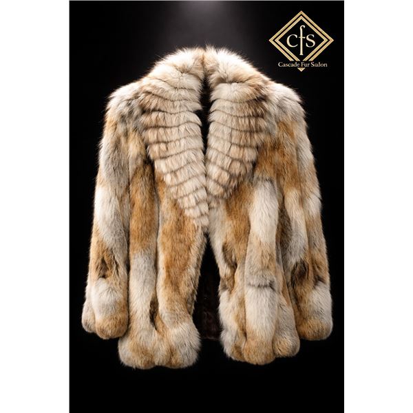 Designer Ladies’ Red Fox Fur Jacket - Cascade Fur Salon
