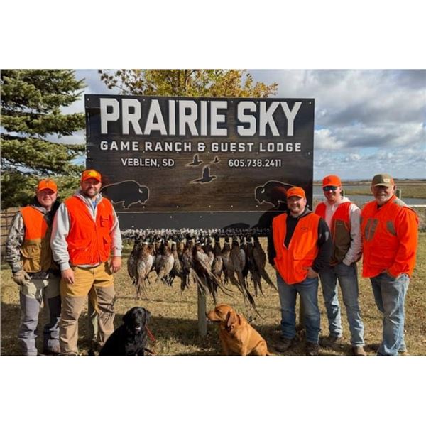 South Dakota Pheasant Hunt for 2 Hunters – Prairie Sky Ranch