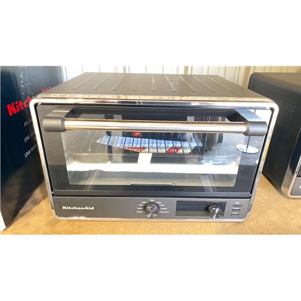KITCHENAID 1800 WATT 21 LITER DIGITAL ELECTRIC COUNTERTOP GLASS FRONT OVEN *COLOR BLACK*