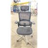 Image 2 : FAST TRACK IMPEX HE1001 BLACK MESH HIGH BACK ADJUSTABLE TASK CHAIR *IN BOX*