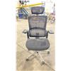 Image 2 : FAST TRACK IMPEX HE1001 BLACK MESH HIGH BACK ADJUSTABLE TASK CHAIR *IN BOX*