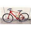 Image 1 : HYPER GRVL 9 SPEED RED ALUMINUM FRAME HYBRID STYLE BIKE WITH FULL DISC BRAKES