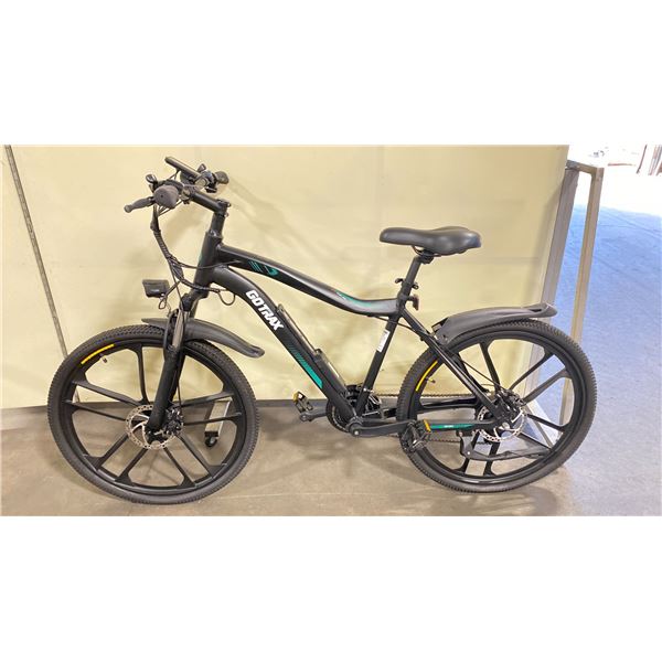 GOTRAX SUPER SPORT BIKE BLACK 21 SPEED FRONT SUSPENSION ELECTRIC BIKE WITH FULL DISC BRAKES