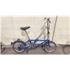 Image 1 : BLUE VINTAGE STYLE FOLDING BIKE