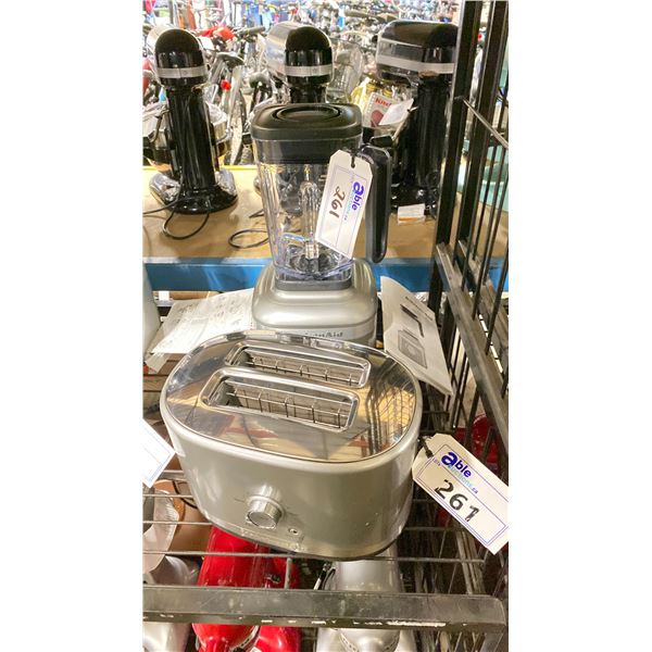 KITCHENAID K400 COUNTERTOP 3 SPEED ELECTRIC BLENDER & KITCHENAID ELECTRIC COUNTERTOP 2 SLICE