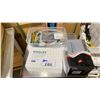 Image 2 : STAINLESS STEEL MOBILE 3 TIER ESTHETICIANS CART WITH ASSORTED COMMERCIAL SPA ITEMS / COOLSCULPTING