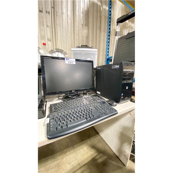 HP PAVILION P6 SERIES PC WITH LG 21" FLATRON W2241T MONITOR, WIRED & WIRELESS KEYBOARDS WITH WIRED