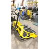 Image 2 : VESTIL GLOBAL 241674 YELLOW 2000 LBS INDUSTRIAL WIDE STABILIZING PALLET JACK *MISSING WHEELS*