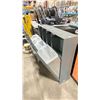 Image 2 : GREY METAL 4 BAY LOCKING COMMERCIAL WEIGHTED WASTE RECEPTACLE WITH KEY