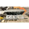 Image 3 : GREY METAL 4 BAY LOCKING COMMERCIAL WEIGHTED WASTE RECEPTACLE WITH KEY