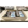 Image 1 : PAIR OF NEVCO MPCW-7 WIRELESS SCOREBOARD CONTROLLERS WITH POWER SUPPLY AND HANDHELD SWITCHES