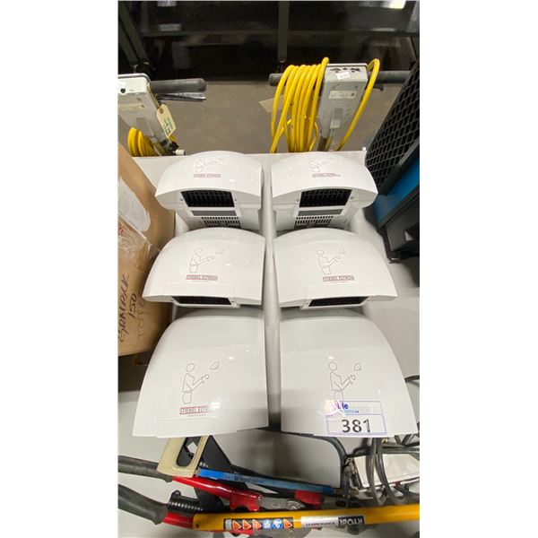 6 STIEBEL ELTRON ELECTRIC GALAXY 1 115V COMMERCIAL HAND DRYERS