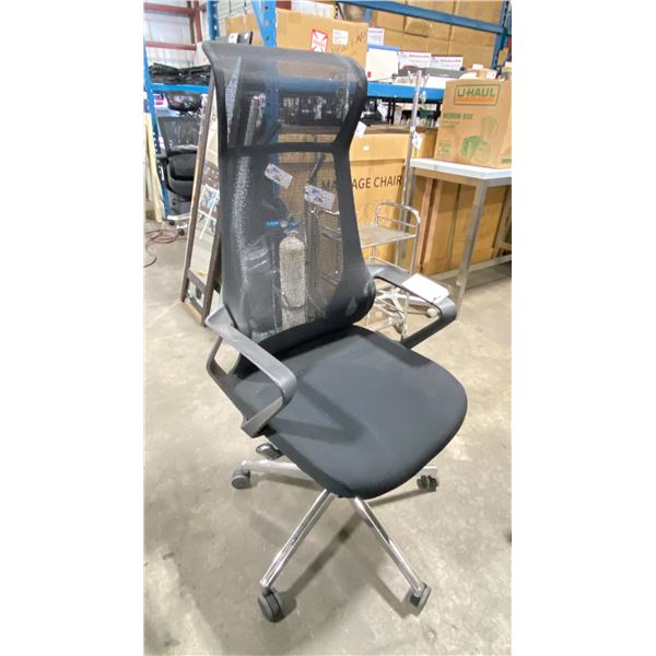 FAST TRACK IMPEX ME2001 BLACK MESH HIGH BACK ADJUSTABLE TASK CHAIR *IN BOX*