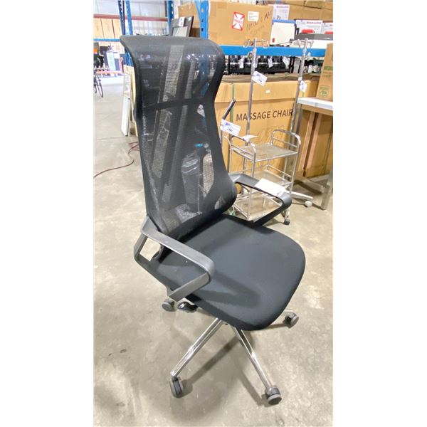 FAST TRACK IMPEX ME2001 BLACK MESH HIGH BACK ADJUSTABLE TASK CHAIR *IN BOX*