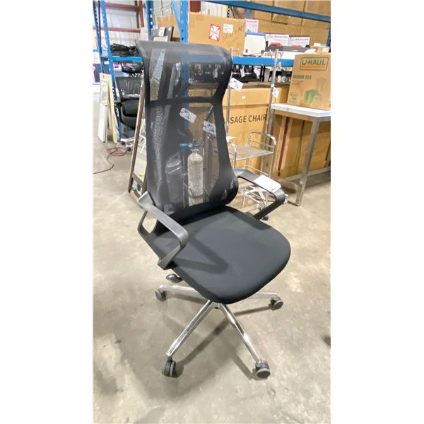 FAST TRACK IMPEX ME2001 BLACK MESH HIGH BACK ADJUSTABLE TASK CHAIR *IN BOX*