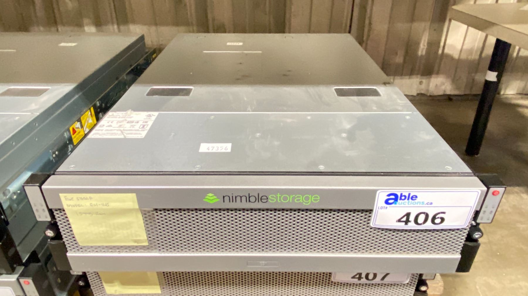 Nimble Storage Racking NIMBLE STORAGE MODEL CS200,CS400,ES1 RACK MOUNT COMMERCIAL COMPUTER ...