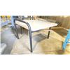 Image 1 : CREAM/BLACK CORNER METAL FRAME RECEPTION TABLE