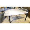 Image 2 : CREAM/BLACK CORNER METAL FRAME RECEPTION TABLE
