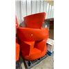 Image 2 : PALLET OF 7 RED MODERN PLASTIC 48"W X 19"D X 16"H RECEPTION / AREA SEATING