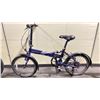 Image 2 : BAZOOKA NAUTICA-X 7 SPEED BLUE REAR SUSPENSION FOLDING BIKE *MISSING PEDALS*