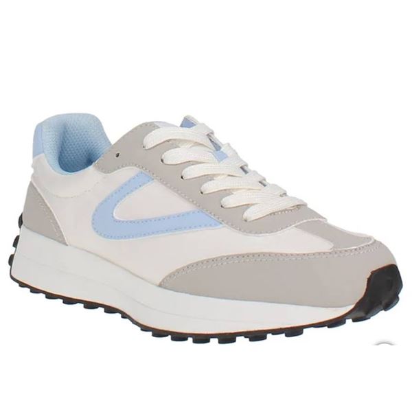 Tretorn Rawlins Retro Sneaker, US Size 7, Blue and Gray Color