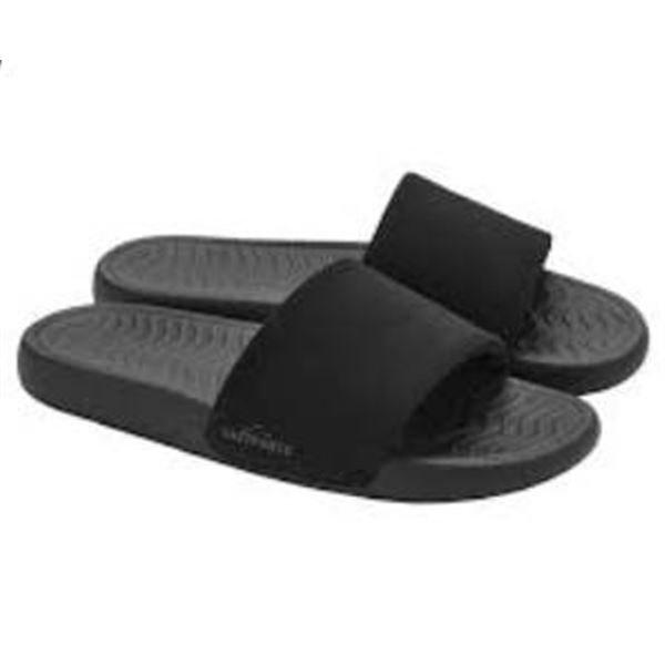 Lazypants Women’s Black Slip-On Sandals, Size 10