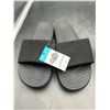 Image 2 : Lazypants Women’s Black Slip-On Sandals, Size 10