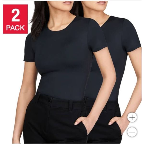 Frank And Oak Ladies’ Smoothing Contour T-Shirt, Size L/G, 2-Pack