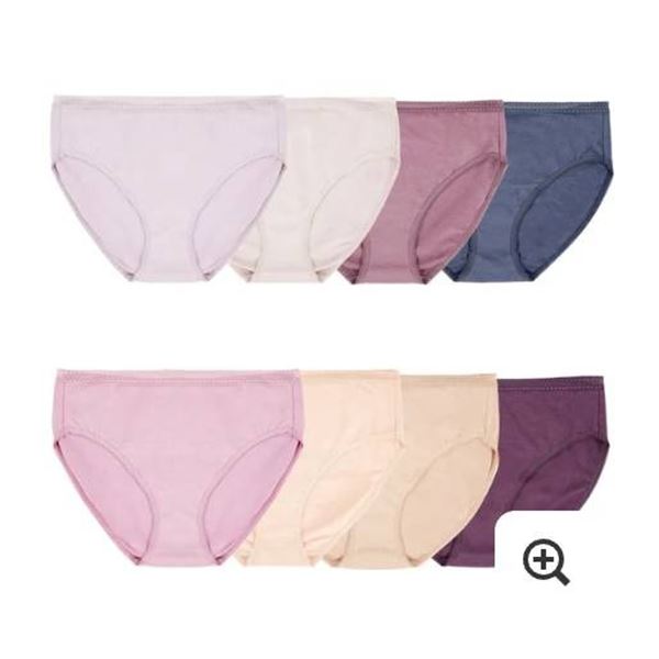 Natori Ladies Hi-Cut Briefs, Size L/G, Pack of 8
