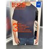 Image 2 : Benson Men’s Modal Crew Neck T-Shirt, 3-pack Size Large