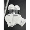 Image 3 : Adidas 6-Pack Women’s Quarter Performance Socks, White/Grey