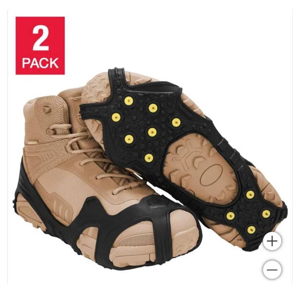 Icetrax Traction Cleats for Footwear, S/M Size, 2 Pairs