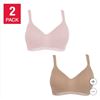 Image 1 : Calvin Klein 2 Pack Bralette Cotton Modal Blend XL