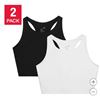 Image 1 : GapFit 2-Pack Tank Bra, Size L/G, Black and White