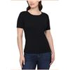 Image 1 : Tahari XXL Ribbed Cotton Short Sleeve T-Shirt 2-Pack