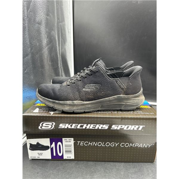 Skechers Sport Black Athletic Shoes with Memory Foam, Size 10