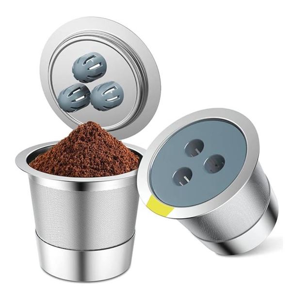 Stainless Steel Reusable K Cups Compatible with Ninja Dual Brew Coffee Maker