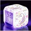 Image 1 : Kids Alarm Clocks, Unicorn Night Light Kids Alarm Clocks with 4 Sided Unicorn Pattern&9 Kinds of LED