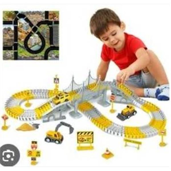 Rail Car Engineering Playset with 234 Pieces for Ages 3+