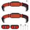 Image 1 : GETOVIN Headlamp Rechargeable, 2-Pack Head Lamp Flashlight Broad Beam USB LED Headlight with Red Saf