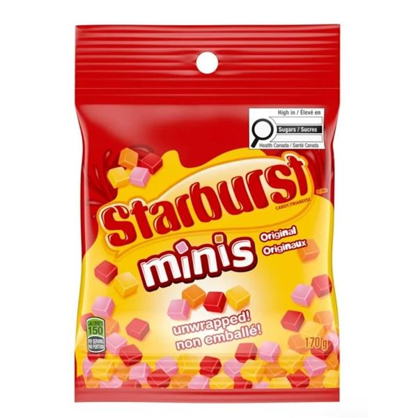 Starburst Minis Unwrapped 8 x 170g Bags