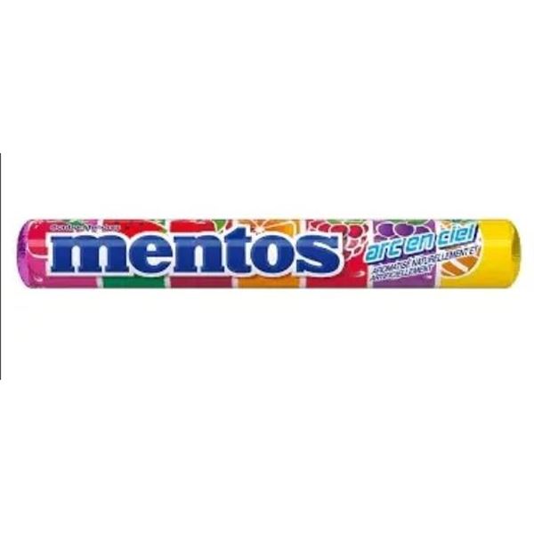 18 Rolls of Mentos Rainbow, 37g Each, Naturally and Artificially Flavored