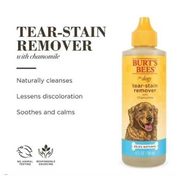 Burt’s Bees for Dogs Tear-Stain Remover with Chamomile, 4 fl. oz., Set of 2