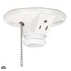 Image 1 : Eaton Porcelain Lampholder With Pull Chain Switch and Outlet