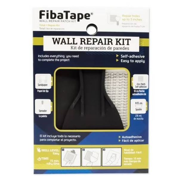 Lot of 4 FibaTape Wall Repair Patch Kit 6 x 6 Inches