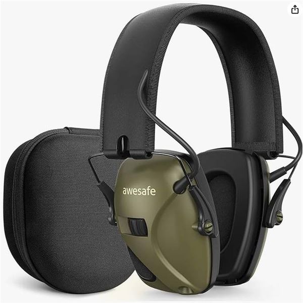 Awesafe Electronic Shooting Folding Sports Earmuff with Noise Reduction