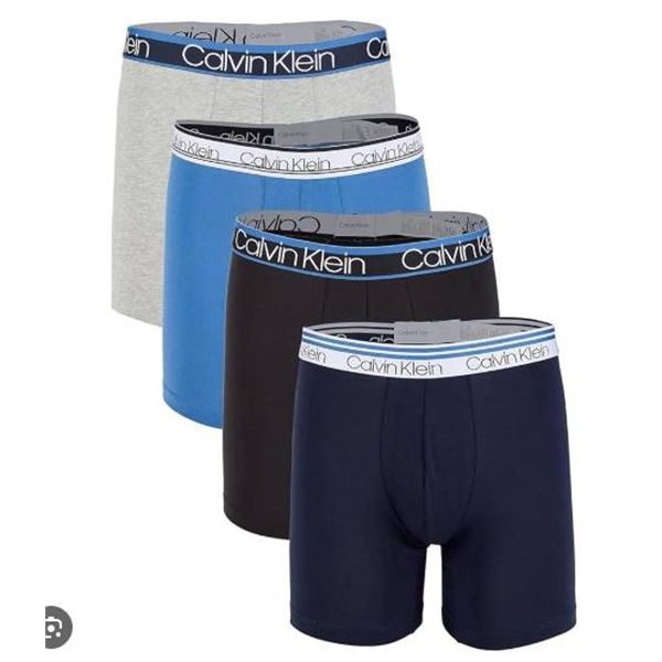 Calvin Klein 4-Pack Boxer Briefs, Cotton Stretch, Size L/G