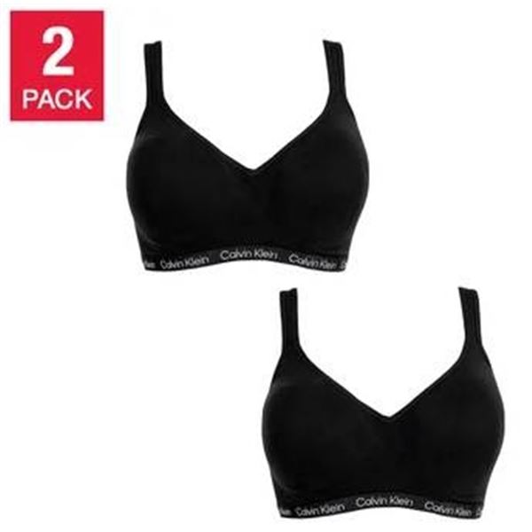 Calvin Klein 2 Pack Cotton Modal Bralette in Size M/M