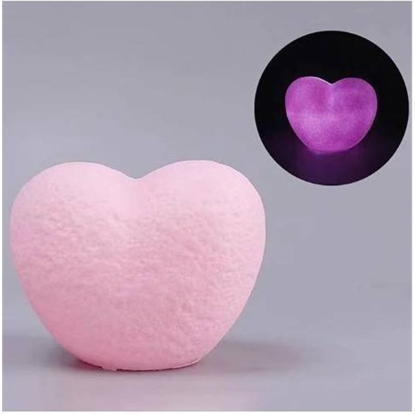 LOT OF 12 –  Pink Heart-Shaped LED Light-Up Toys