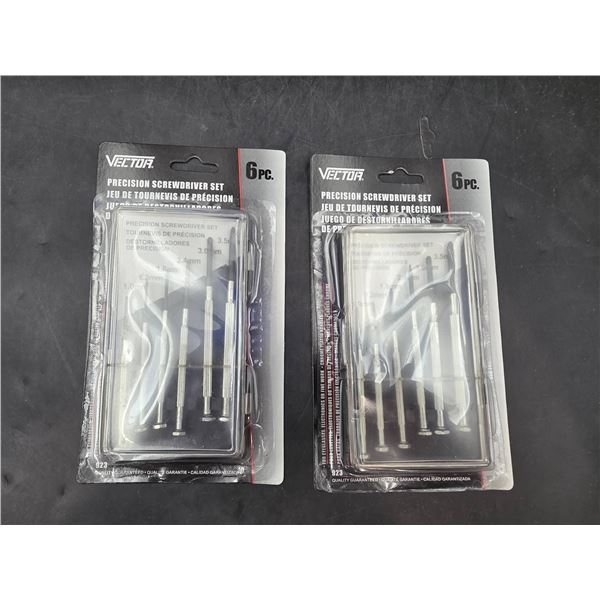 Vector 6pc Precision Screwdriver Sets (2 Sets) with Assorted Sizes